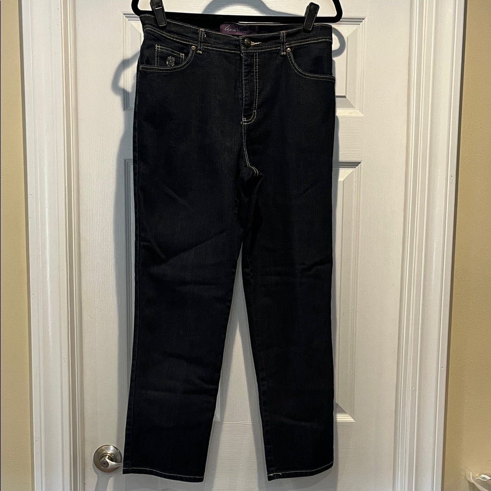 Gloria Vanderbilt Women's Dark Blue Jeans 12 short
